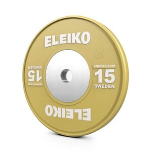 Vektskive IWF Weightlifting Competition, 15 kg, gul, Eleiko