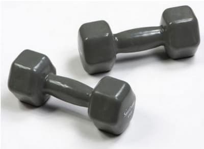 2 håndvægte, vinyl, 2 x 4 kg