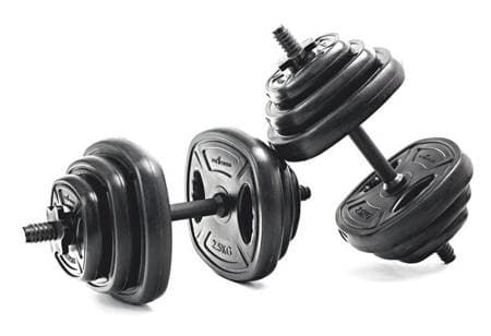 Käsipainosetti voimaharjoittelu 20 kg - käsipainosetti 20 kg 12 lautasta