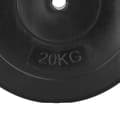 Miniatyrbillede 1 af 3: Halterskive 20 kg - sort bitumen med beton - 31 mm stang diameter