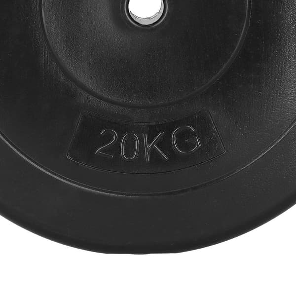Viktskiva 20 kg - svart asfalt med betong - stångdiameter 31 mm