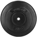 Miniatyrbillede 2 af 3: Halterskive 20 kg - sort bitumen med beton - 31 mm stang diameter