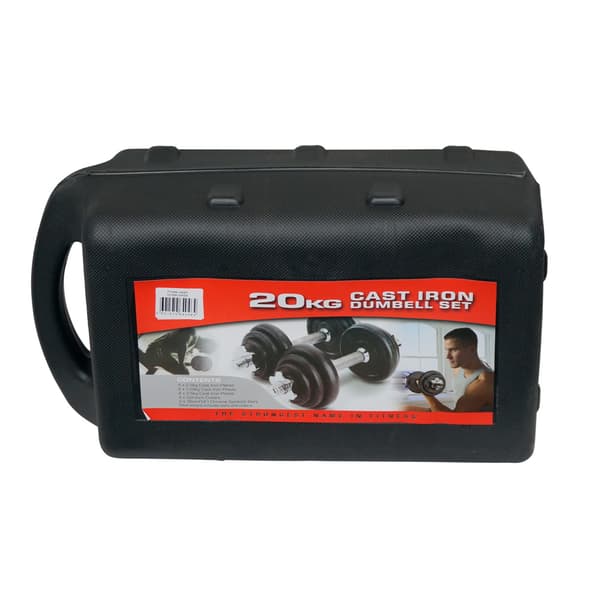 Justerbart håndvægtsæt i etui - 20 kg (2x 10 kg)