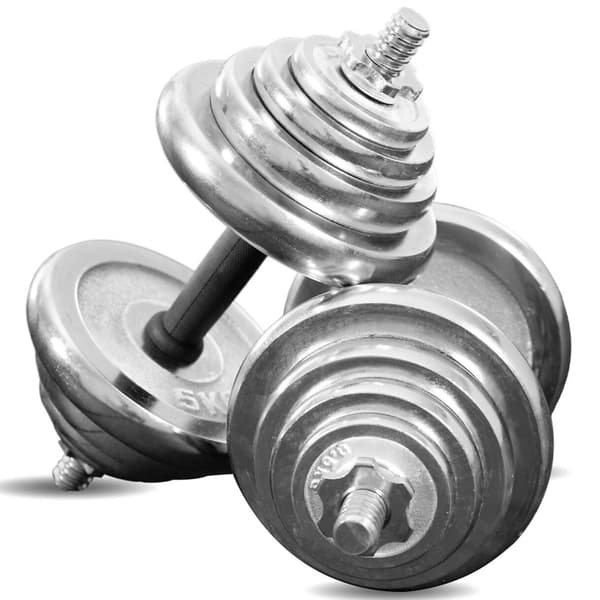 Hantlar 2x20kg - Chrome | Ställbar vikt | Trekkrunner