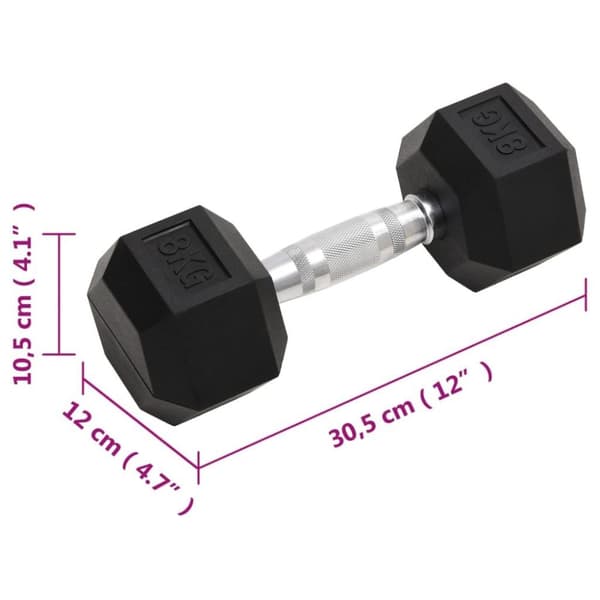 vidaXL Hantlar 2 st 16 kg gjutjärn