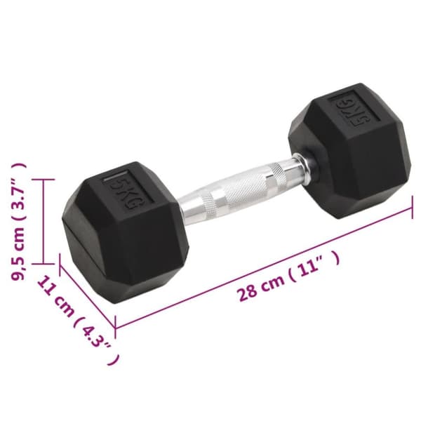 vidaXL håndvægte 2 stk. 10 kg støbejern