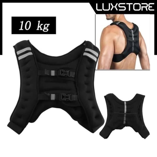LUXS VIKTVÄST FITNESS VIKTVÄST 10 KG SVART