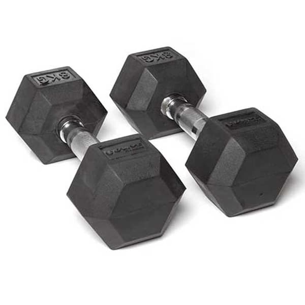 Olive Rubber Hex 8kg Pair Musta 8 kg