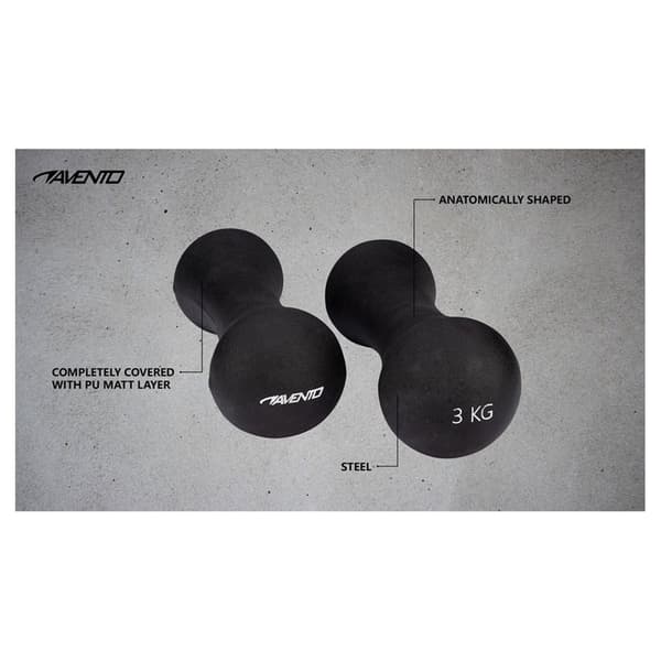 Avento 3kg Weight 2 Units Musta 3 kg
