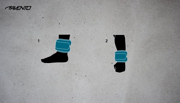 Wrist/ankle weight neopreen AVENTO 42AE 2X1kg Black/Blue