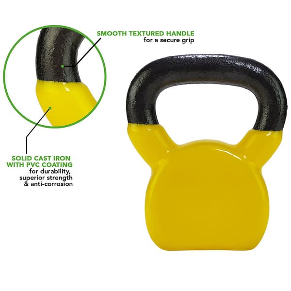 Tunturi Kettlebells Med Vynil 6kg Gul 6 kg