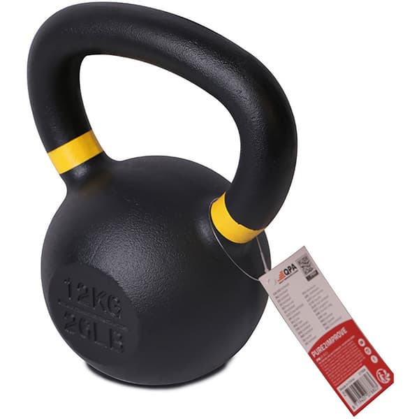 Pure2improve Støbt Jern Kettlebell 12kg Sort 12 kg