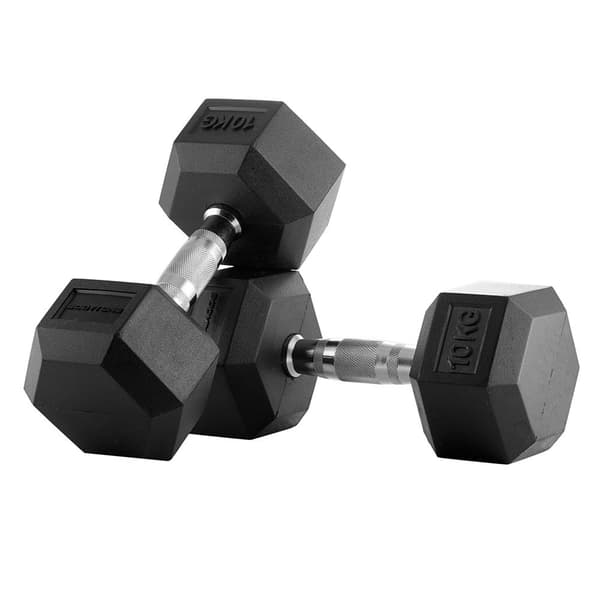 Bodytone Hex Käsipainot 10kg Hopeinen 10 kg