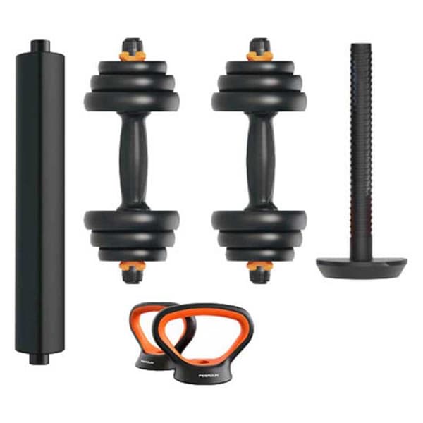 Fed Håndvægtssæt V 2+bar+kettlebell 20kg 20kg Gylden 20 kg