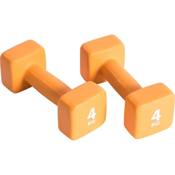 Pure2improve Neopren Belagt Håndvægt Par 4kg Orange 4 kg