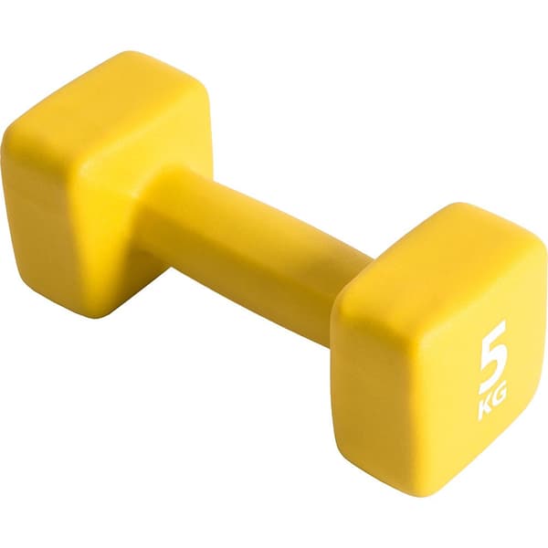 Pure2improve Neopren Belagt Håndvægt Enhed 5kg Gul 5 kg