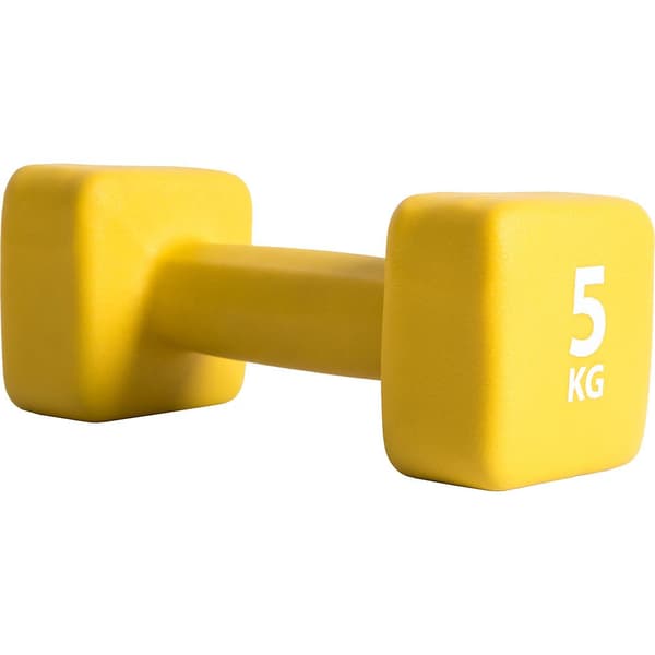 Pure2improve Neopren Belagt Håndvægt Enhed 5kg Gul 5 kg