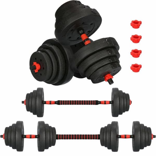 Hantelset - justerbara hantlar - 2-i-1 - 40 kg