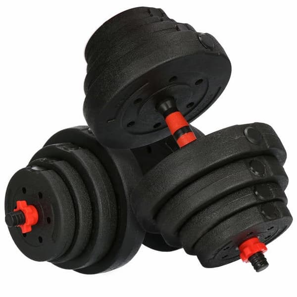 Hantelset - justerbara hantlar - 2-i-1 - 40 kg