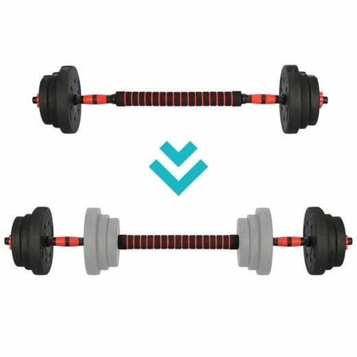 Hantelset - justerbara hantlar - 2-i-1 - 40 kg