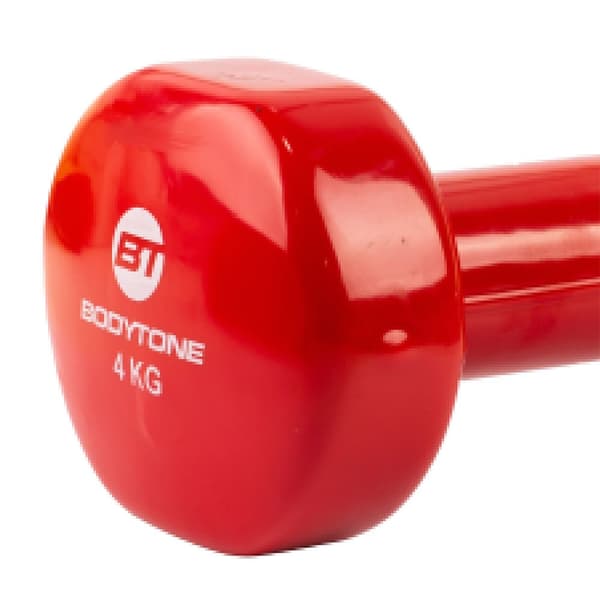 Bodytone Pvc-belagt Håndvægt V4 4kg 2 Enheder Rød 4 kg