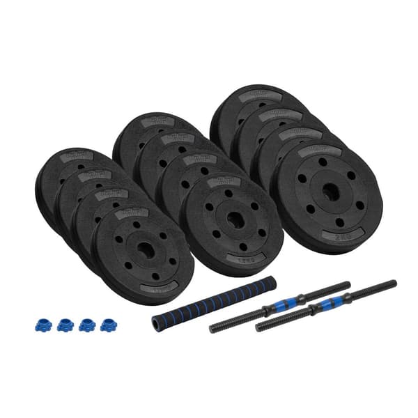 Justerbara bituminösa hantlar med kontakt 2x10kg REBEL ACTIVE