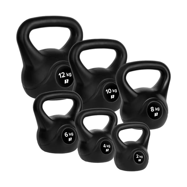 Bituminös kettlebell 6kg, REBEL ACTIVE