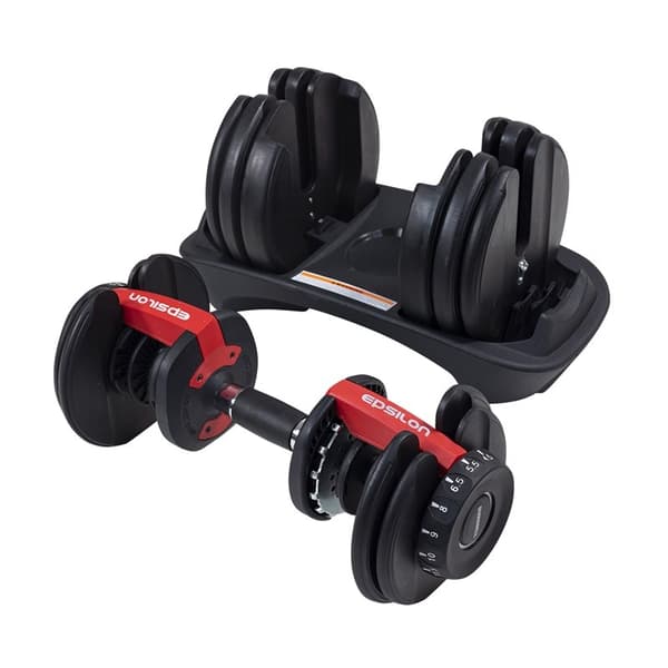 Justerbar Hantel, 2 st 2,5 - 24 kg