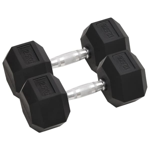 Hantlar 2 st 25 kg gjutjärn