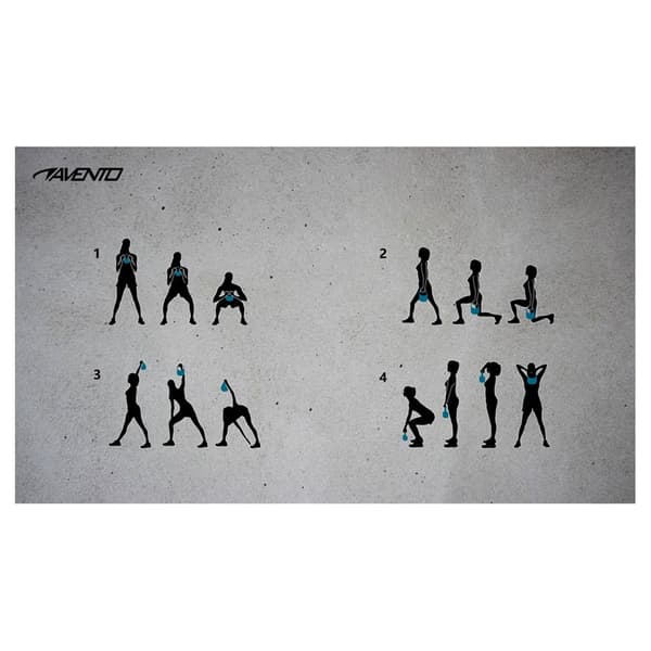 Avento Kettlebell Plastic Concrete 6kg Svart 6 kg