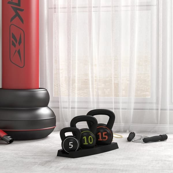 Rootz SPORTNOW Kahvakuulasetti - Voimaharjoittelupainot - Kuntoiluvälineet - Ergonominen kahva - Kestävä muovi - 2,2 kg, 4,5 kg, 6,8 kg - 16 cm x 12 c
