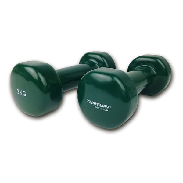 Tunturi Vynil Dumb 2kg 2 Enheder Grøn 2 kg