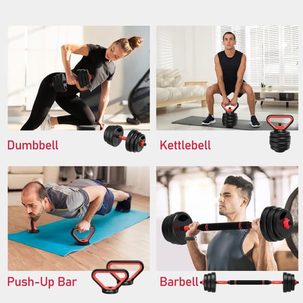 20kg Home Fitness Justerbara Vikter Dumbbells Set för Män Kvinnor