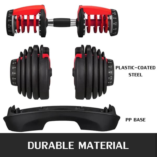 Justerbara Hantlar Set, Viktområde 2,5-24kg, Hållbar Design,1 stycke KG Märkt