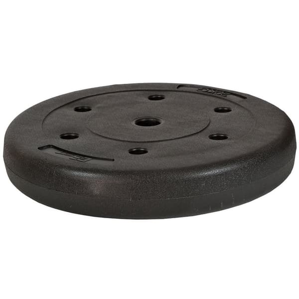 Viktskiva 20 kg - svart - med betong - 26,5 mm stångdiameter