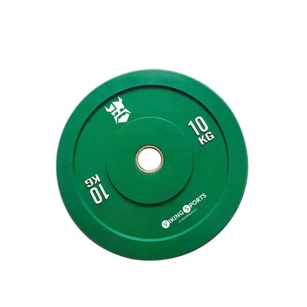 Bumperlevyt - kuminen painolevy - 10 kg - Ø 45 cm - vihreä