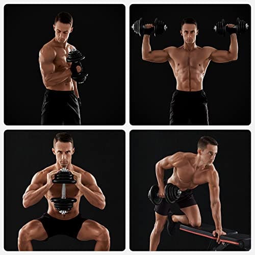 Halter Set - hantel - justerbar - gjutjärn - för hemgymnastik