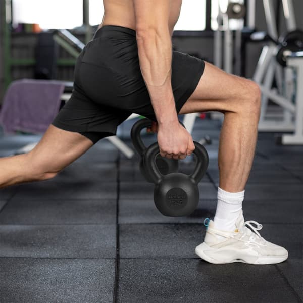Støbejern kettlebell 12 kg, REBEL ACTIVE