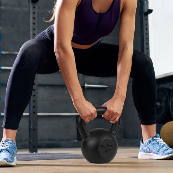 Kettlebell støbejern 22kg, REBEL ACTIVE