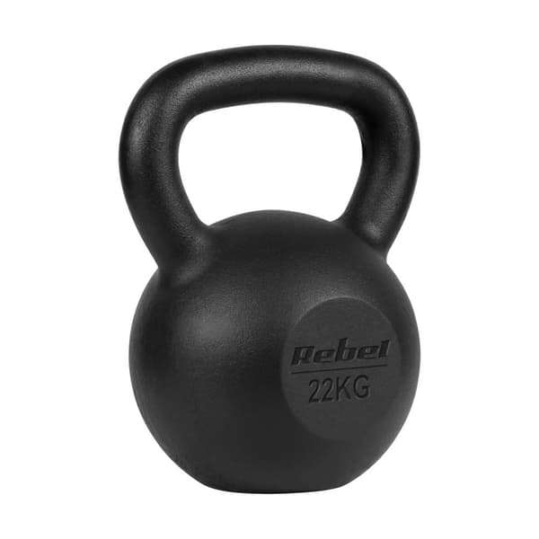 Kettlebell støbejern 22kg, REBEL ACTIVE