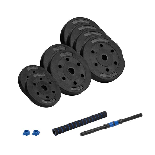 Bituminös justerbar hantel med kontakt 1x20kg, REBEL ACTIVE