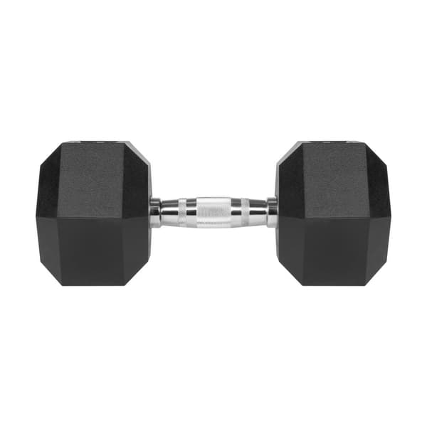 Valurautainen kumipäällysteinen käsipaino HEX 17,5 kg REBEL ACTIVE