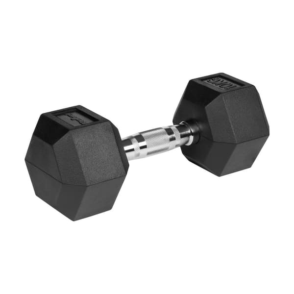 Støbejernsgummierede håndvægte HEX 2x10 kg REBEL ACTIVE
