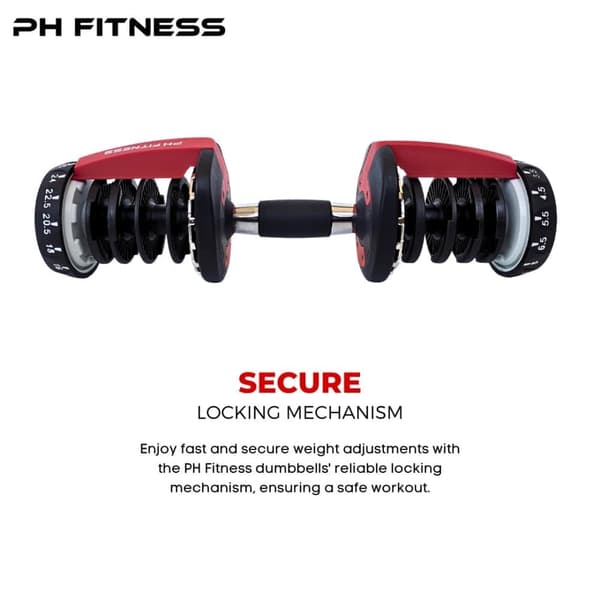 Justerbara Hantlar / Fria Vikter Set (2 st) – Hantel - Dumbbells - 15 Viktinställningar från 2,5 - 24 kg Justerbar Hantelset