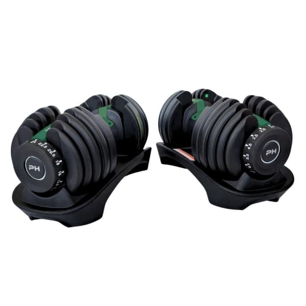 Säädettävät Käsipainot / Vapaapainot Setti (2 kpl) – Dumbells - Dumbbells - 15 Painoasentoa 2,5 kg - 24 kg