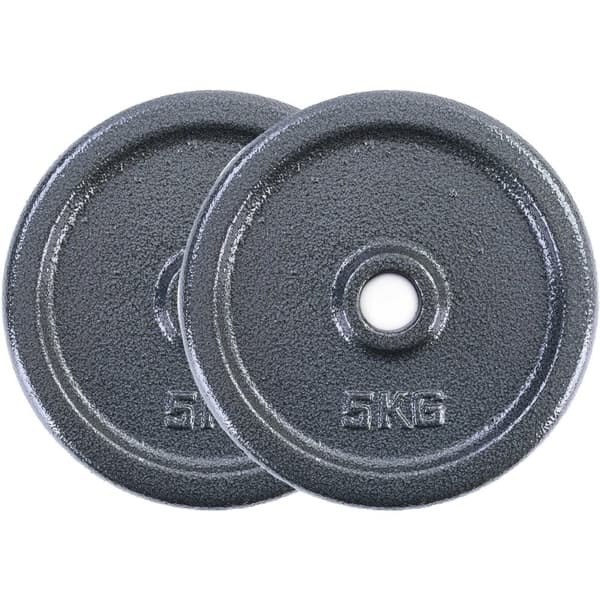 20kg Universelt Sæt Støbejerns Vægtplader til Hjemmetræning - 2x10kg, 27mm Nave, 25,5cm Diameter