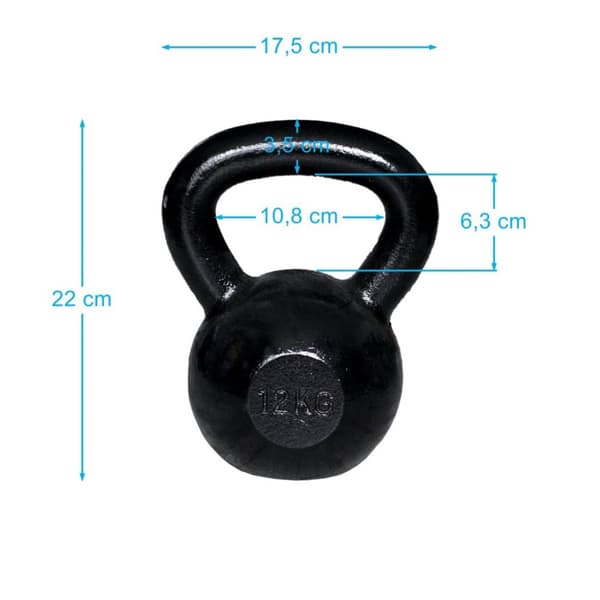Kettlebell Støbejern SPARTAN Kettle Ball 12 kg