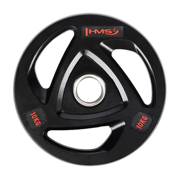 TOX10 SVART OLYMPISK PLATTA GUMMIBELÄGD 10 KG HMS