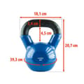 Miniatyrbild 9 av 9: KNV08 BLÅGJUTJÄRN KETTLEBELL VINYLBELAGD HMS