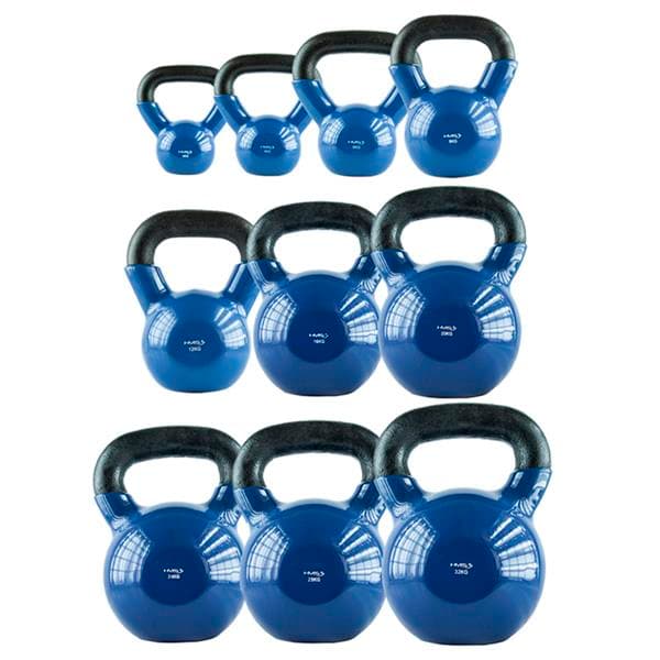 KNV28 SININEN KETTLEBELL VALURAUTA VINYYLIPINNOITETTU HMS